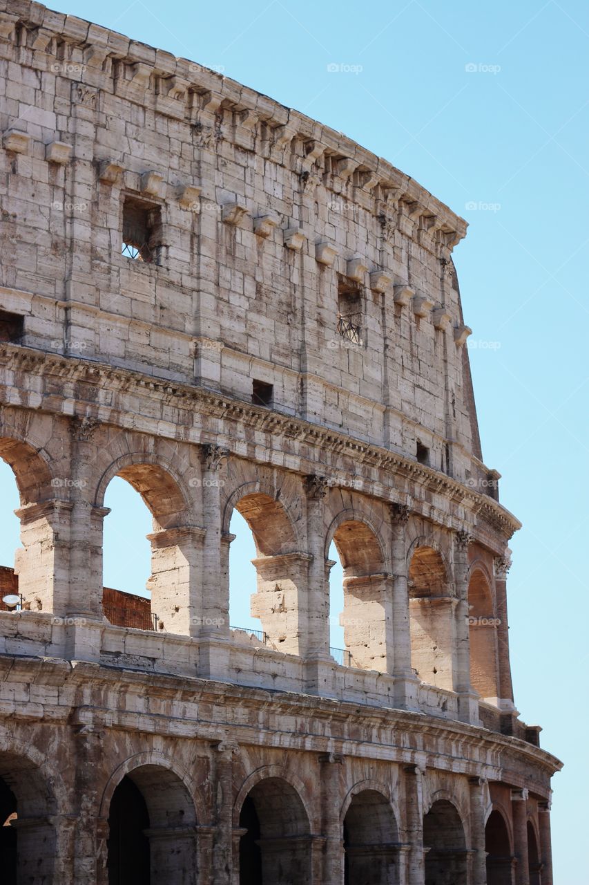 Colosseum on a bright summers day