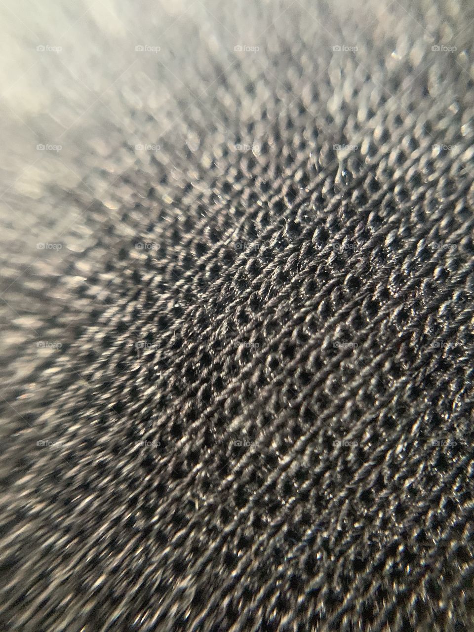 Macro loops of gray knitted sweater 