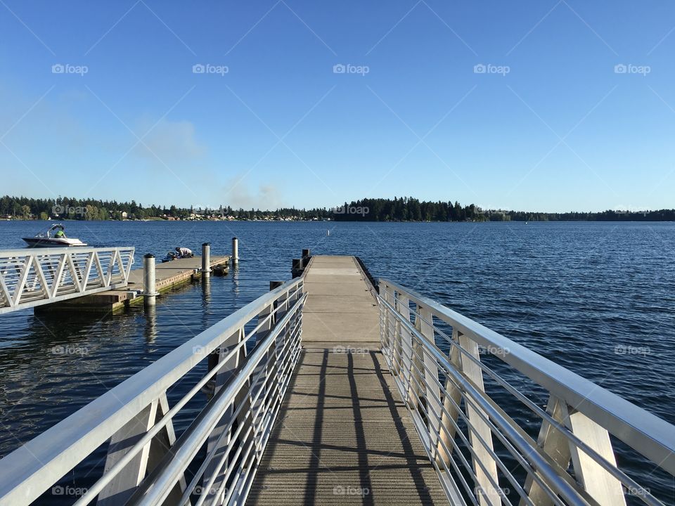 Dock at American Lake in Washington.