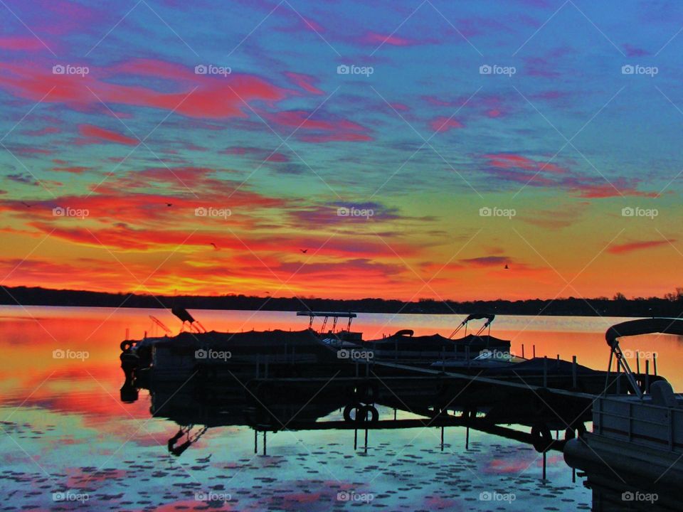 Sunrise on the Marina. A nice relaxing morning on the lake watching the sun come up. 