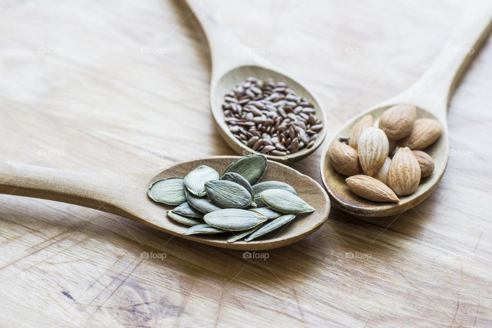 seeds in spoons