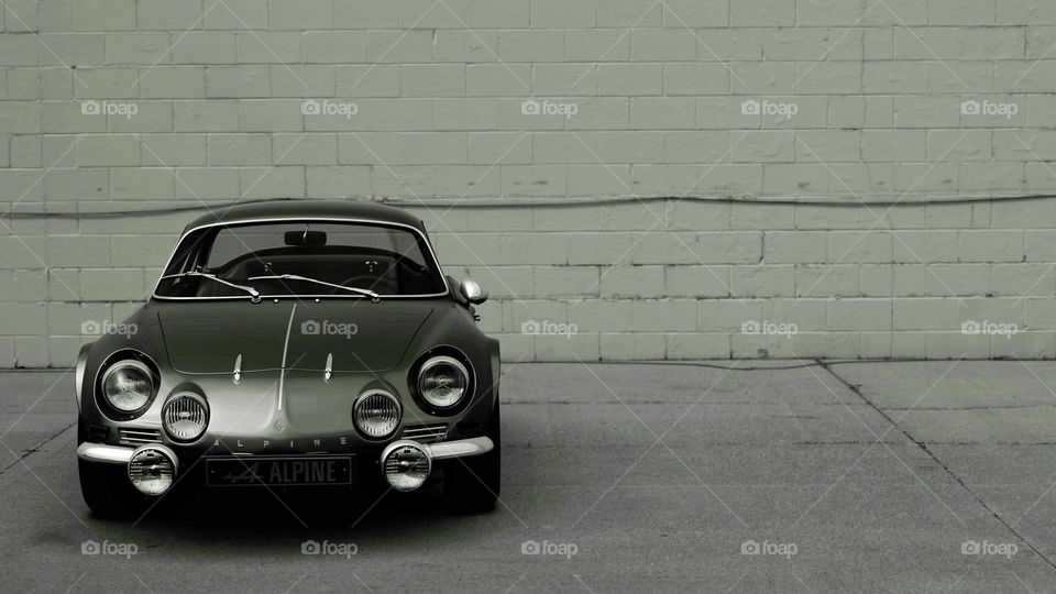 Alpine A110 black and white