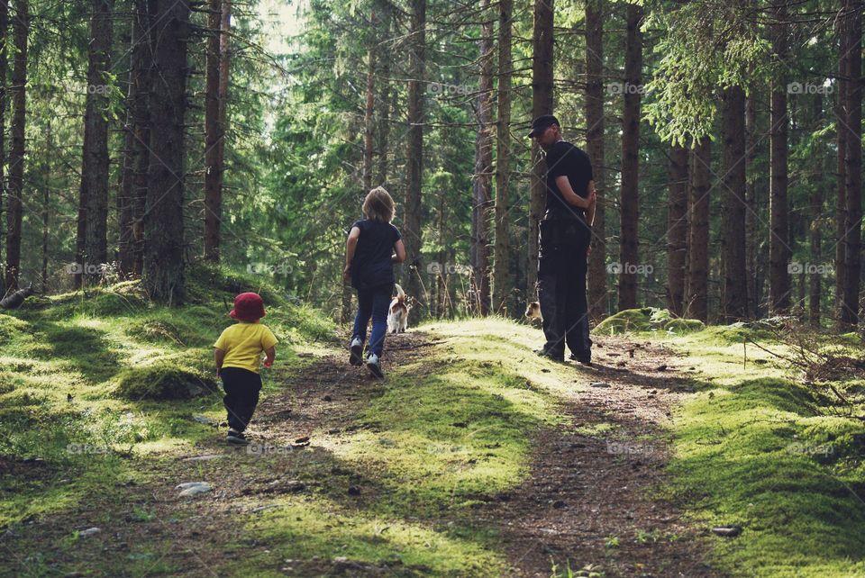 Family out in the nature