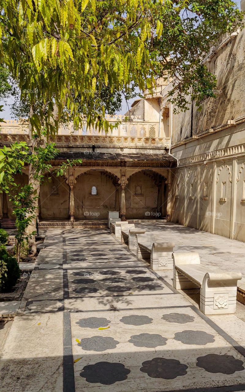 Garden area of a palace