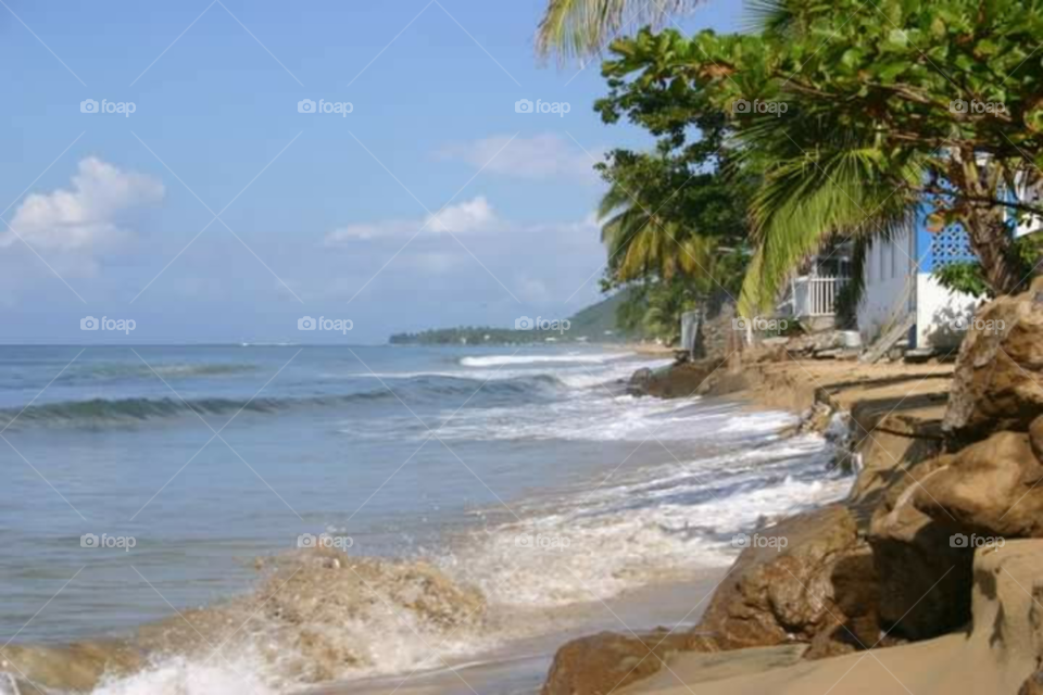 The sandy shores of Rincon, Puerto Rico