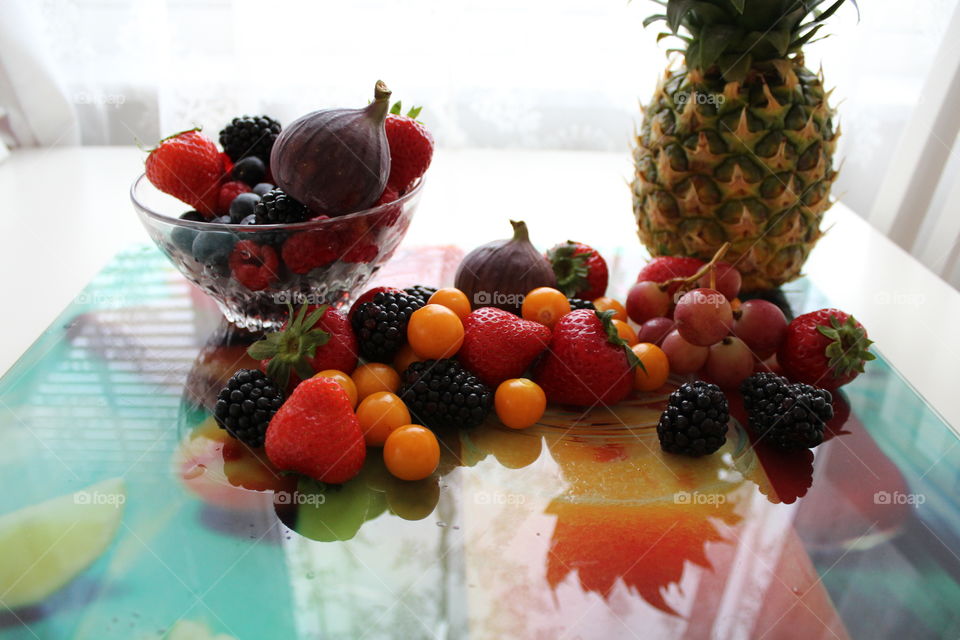 fruits and berries.