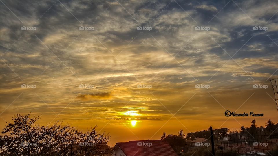 sky sunset landscape clouds