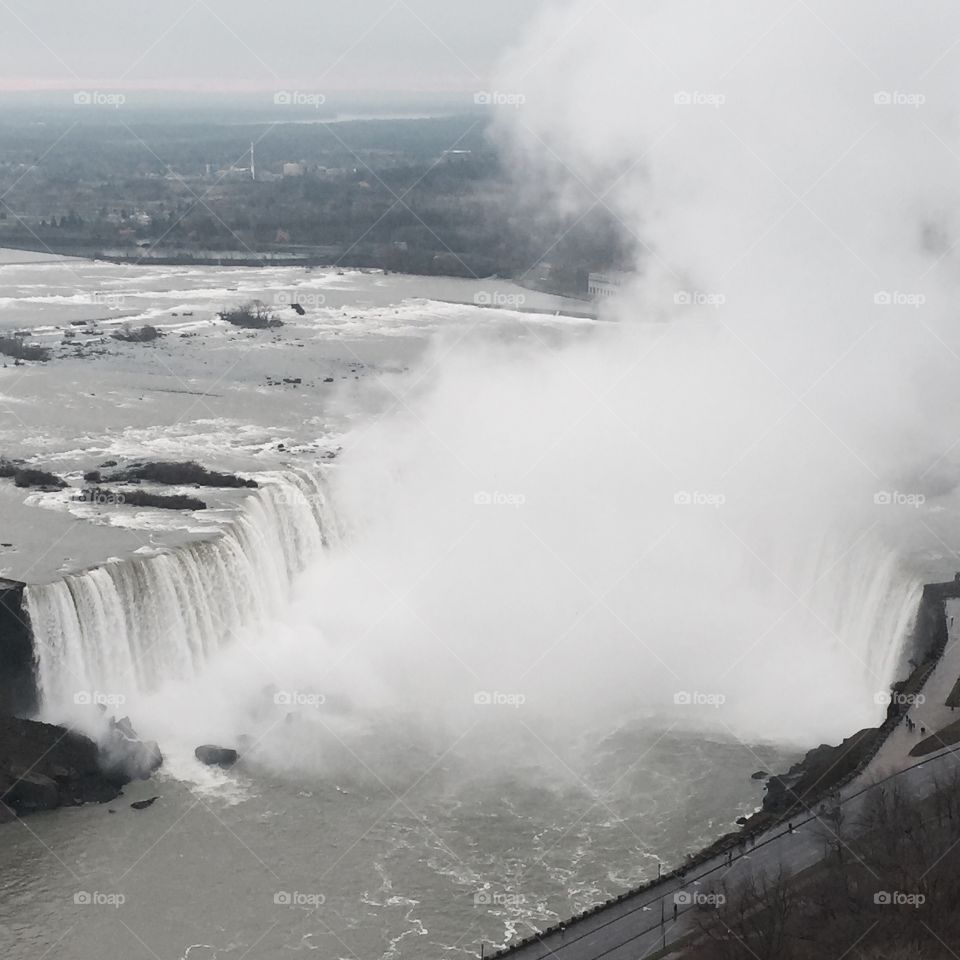 The powerful and beautiful Niagara Falls from Ontario Canada