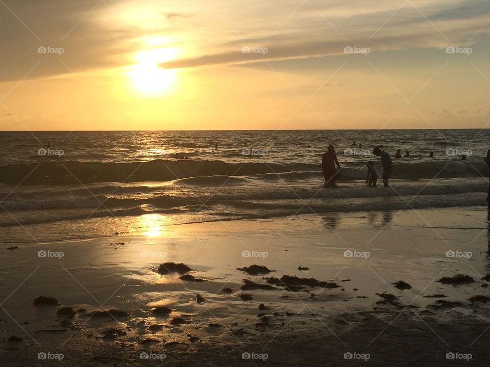 Sunset, Beach, Dawn, Water, Sea