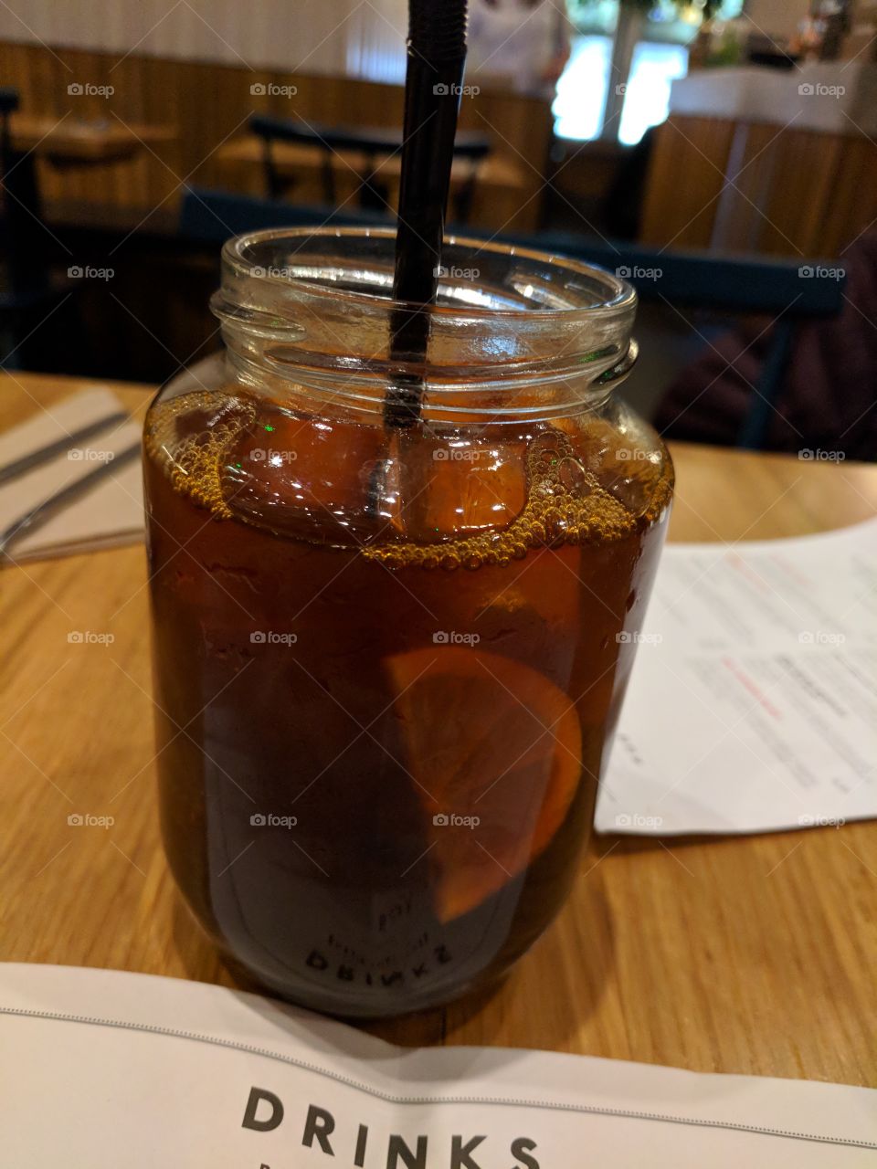 ice tea at Chinese restaurant England