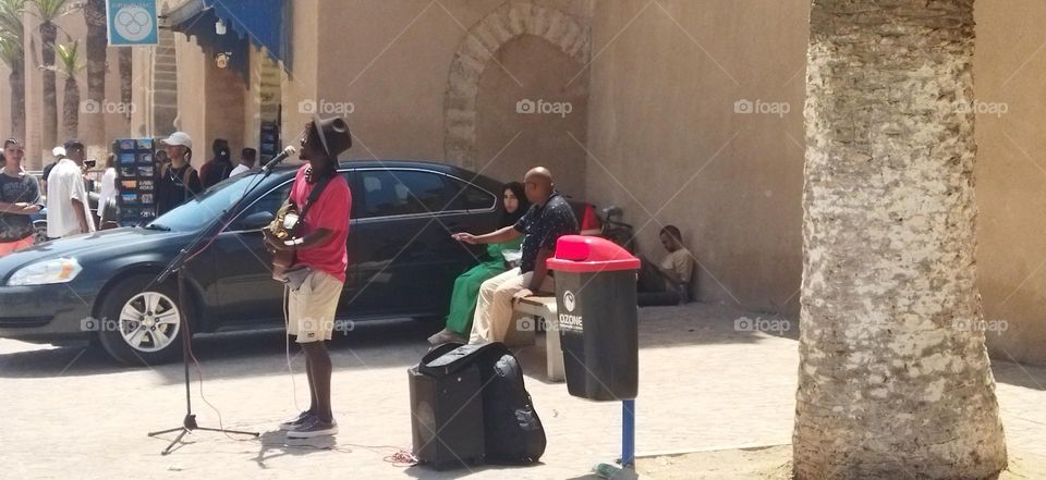 group of musician on street.