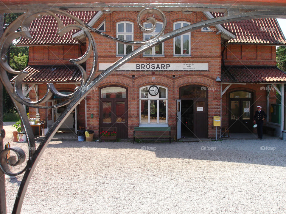 vintage railway station skåne by valmal
