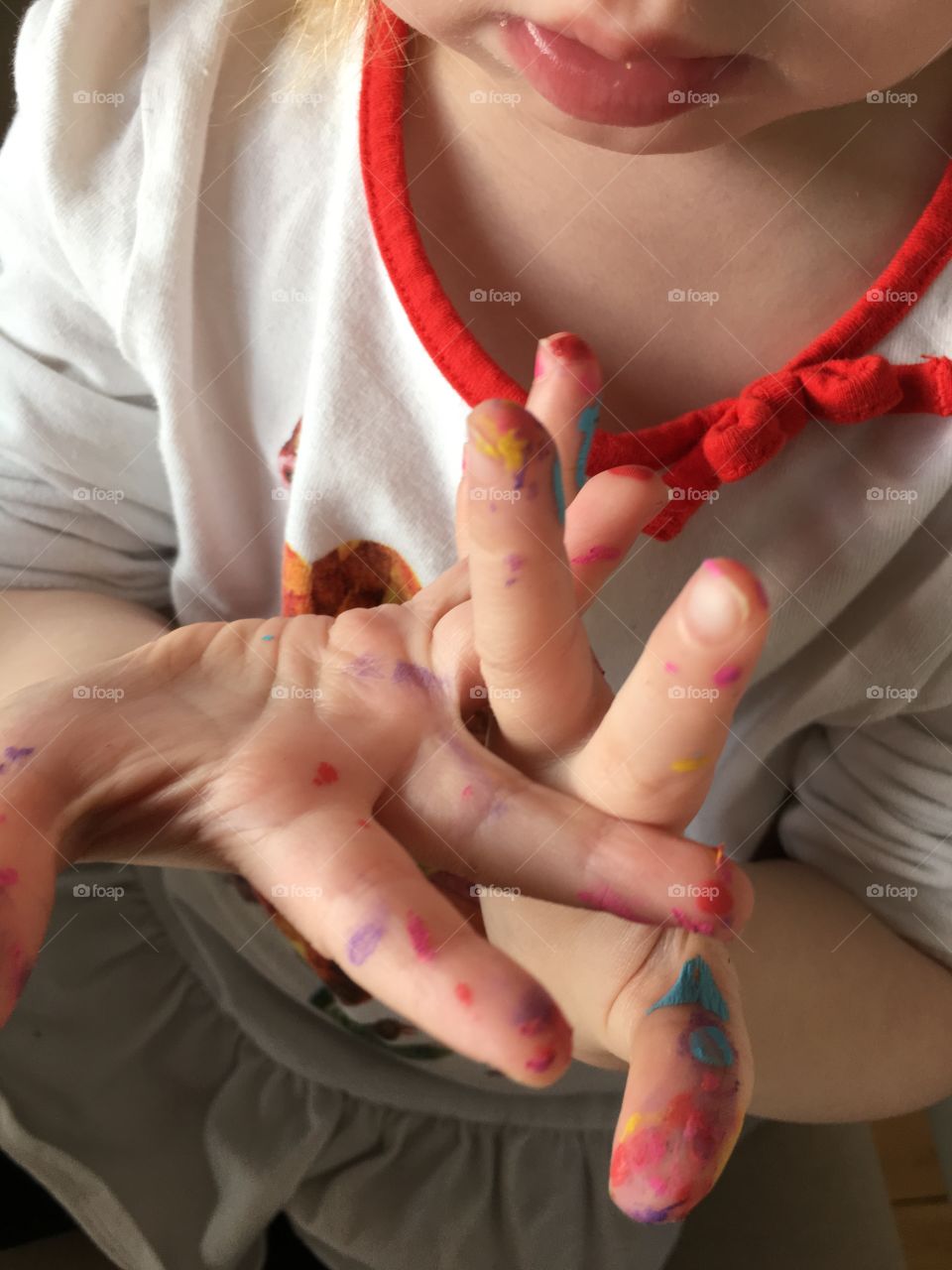 Painted hands