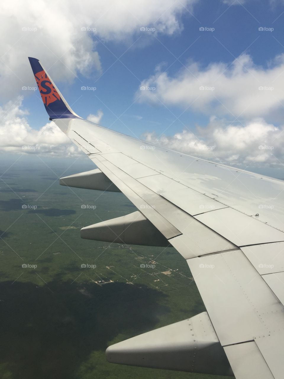 View from airplane window