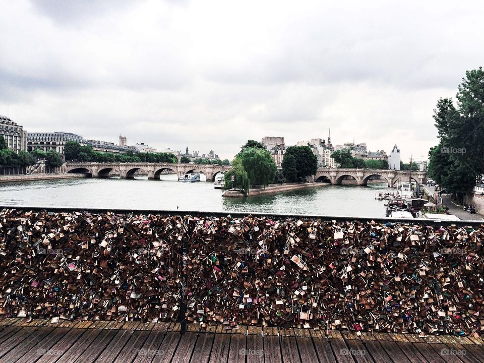Love bridge in Paris