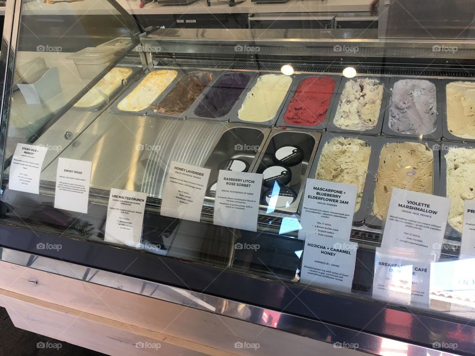 Unique tastes of ice creams