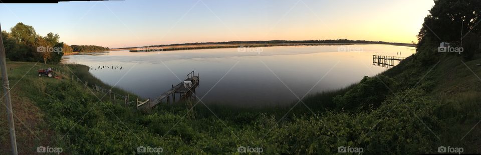 Water, Lake, Sunset, Landscape, Dawn