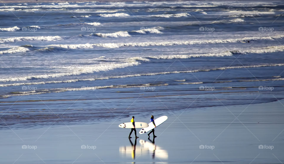 Two surfers