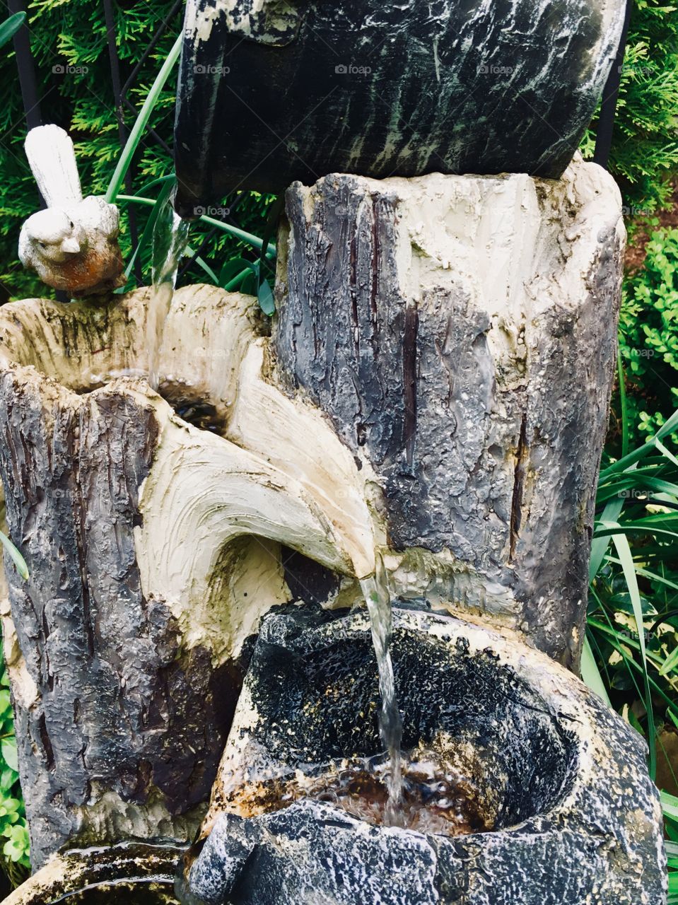 First run of the fountain in spring