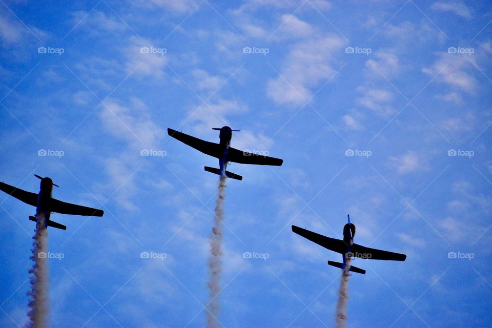 Planes on a fly over. 