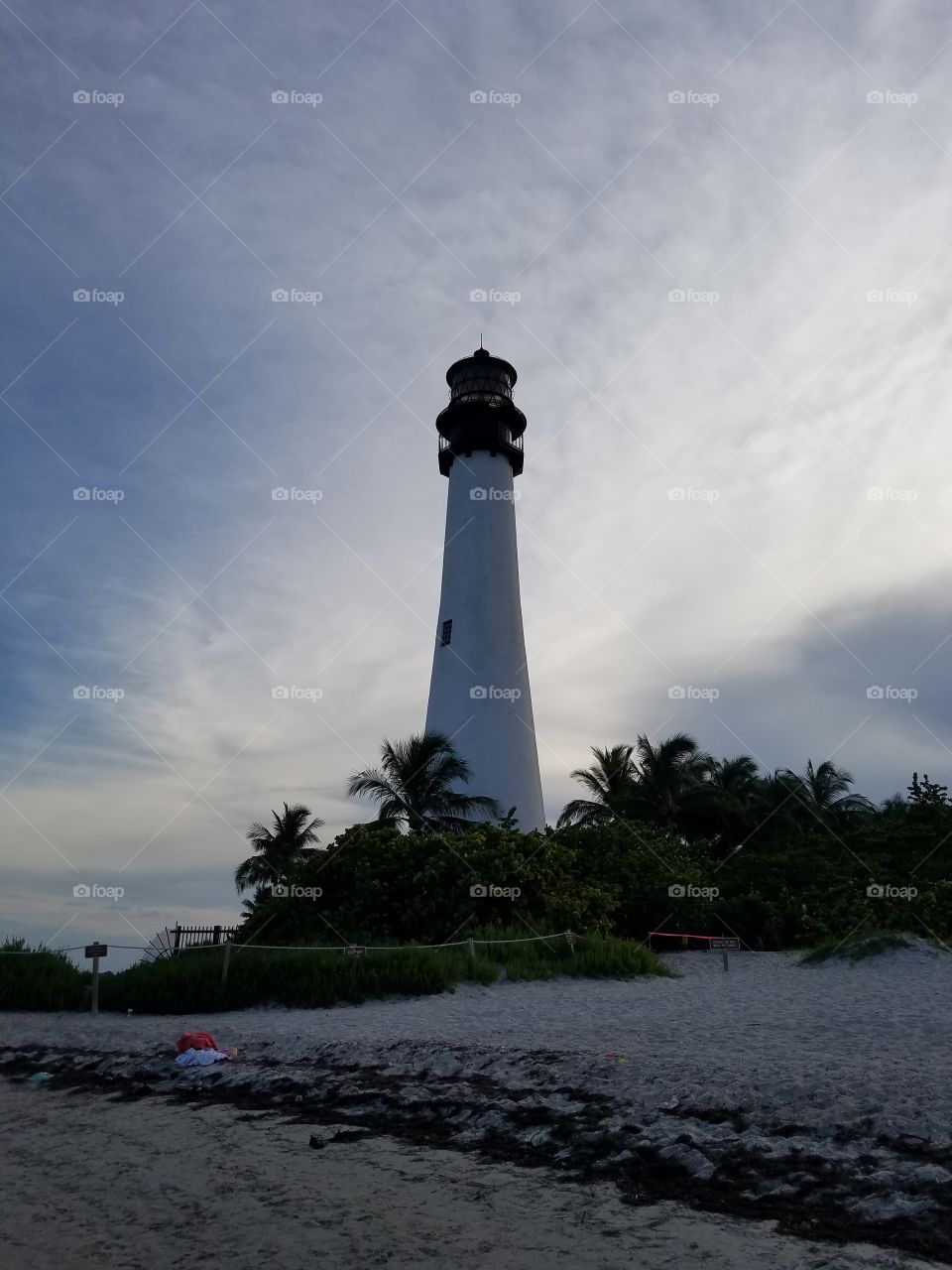 lighthouse on a tropical island paradise