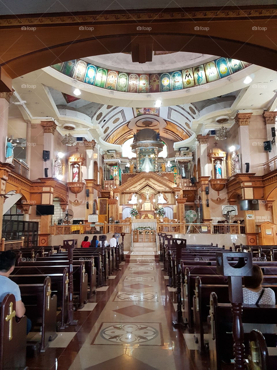 Inside the Simala Shrine in Sibonga, Cebu, Philippines