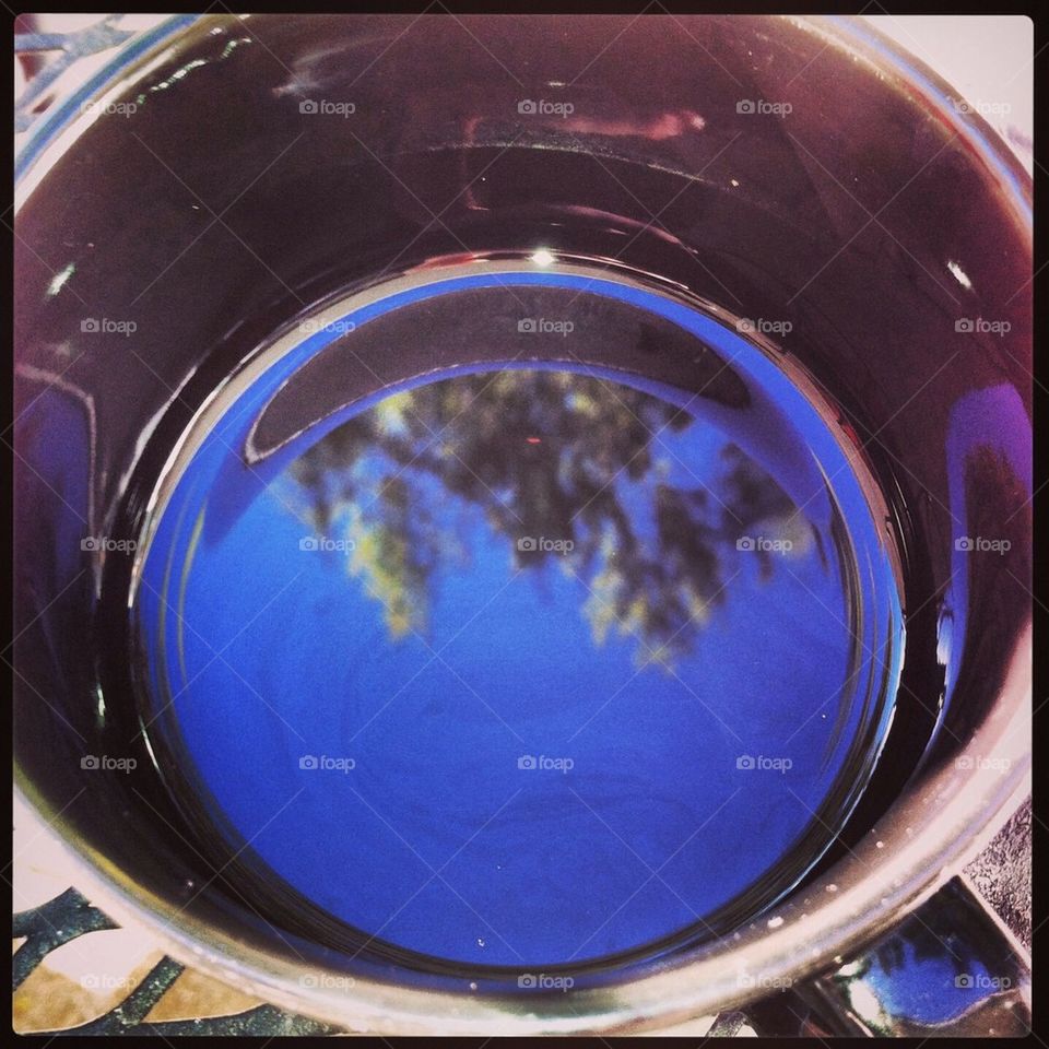 Coffee sky reflection