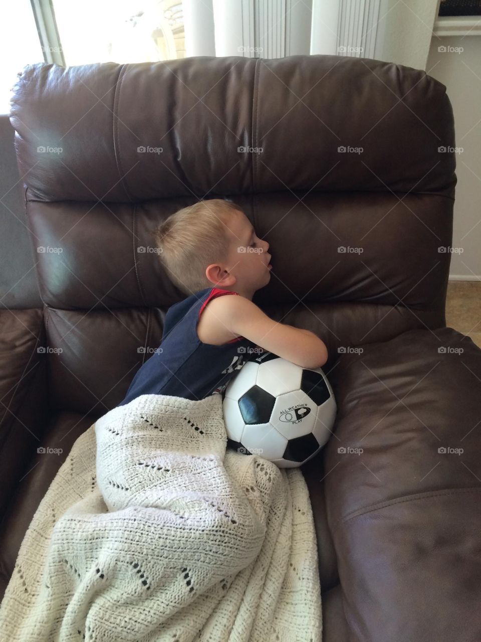Sleepy soccer bum