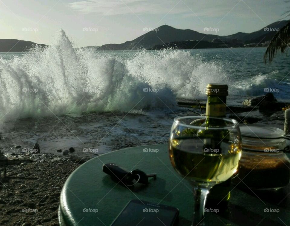Wine and sea