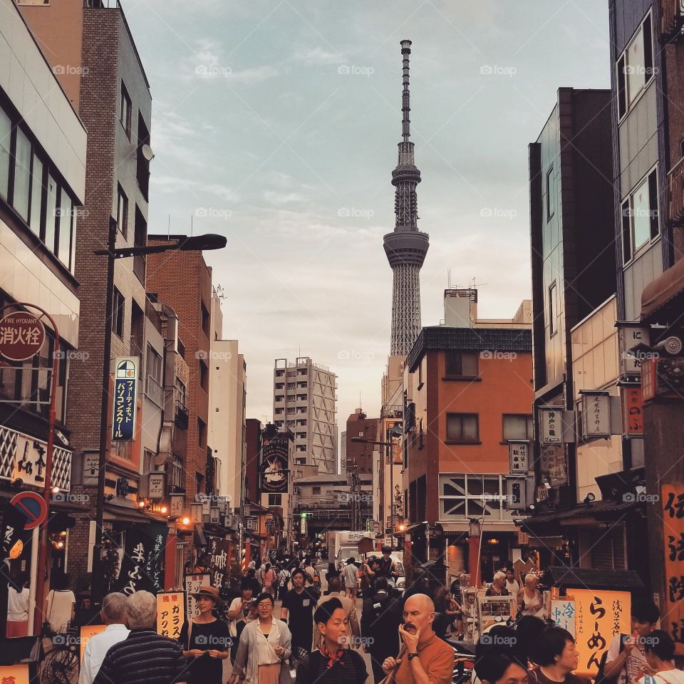 Tokyo alleyways and Sky Tower