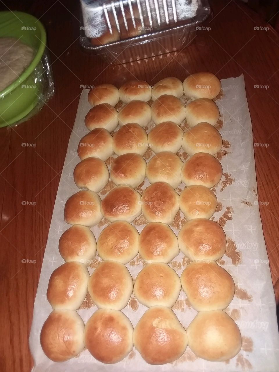 Fresh baked homemade rolls for thanksgiving 