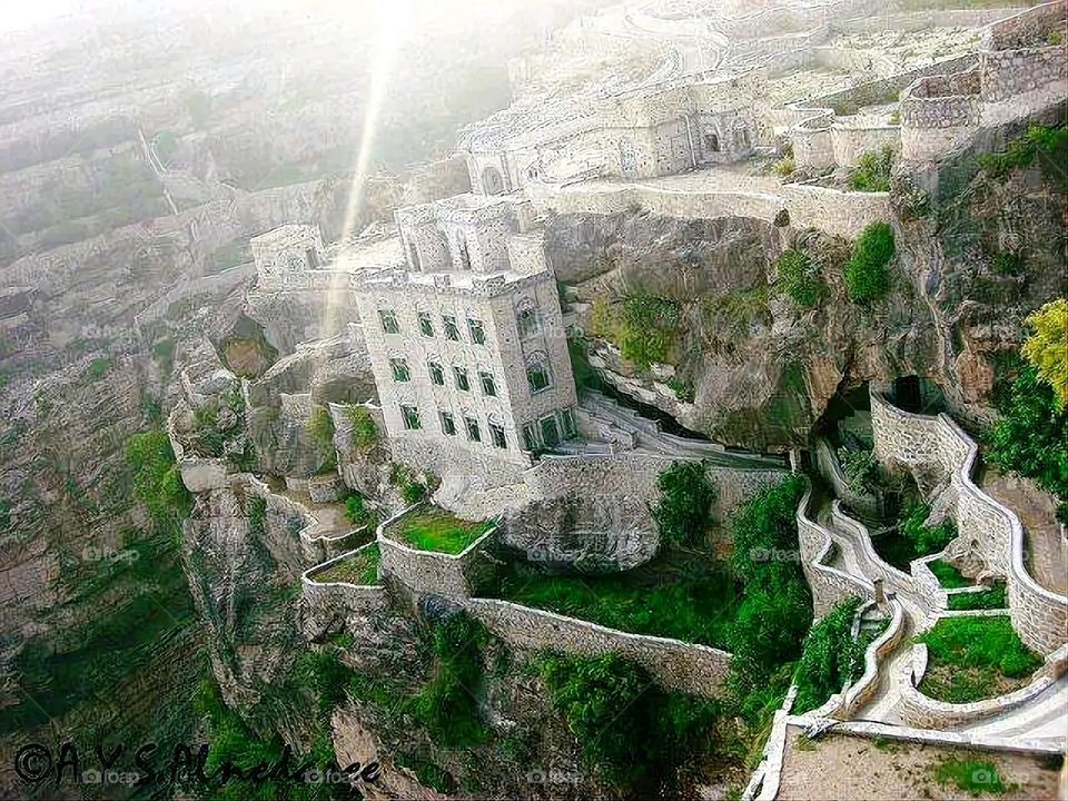 Glory be to God, the magnificent and picturesque view and the natural green trees are a view that is nothing more wonderful than it