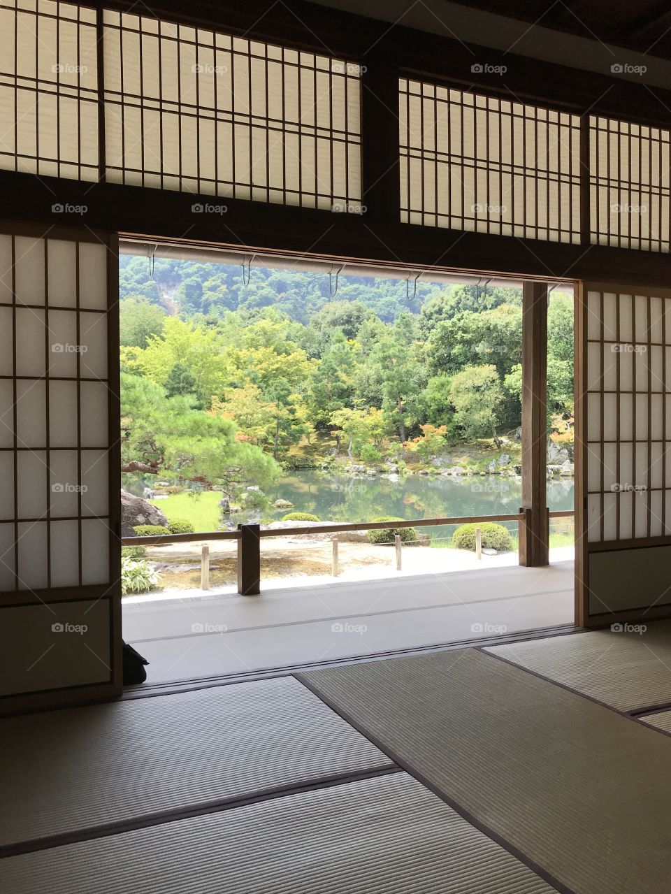 Kyoto palace with lake