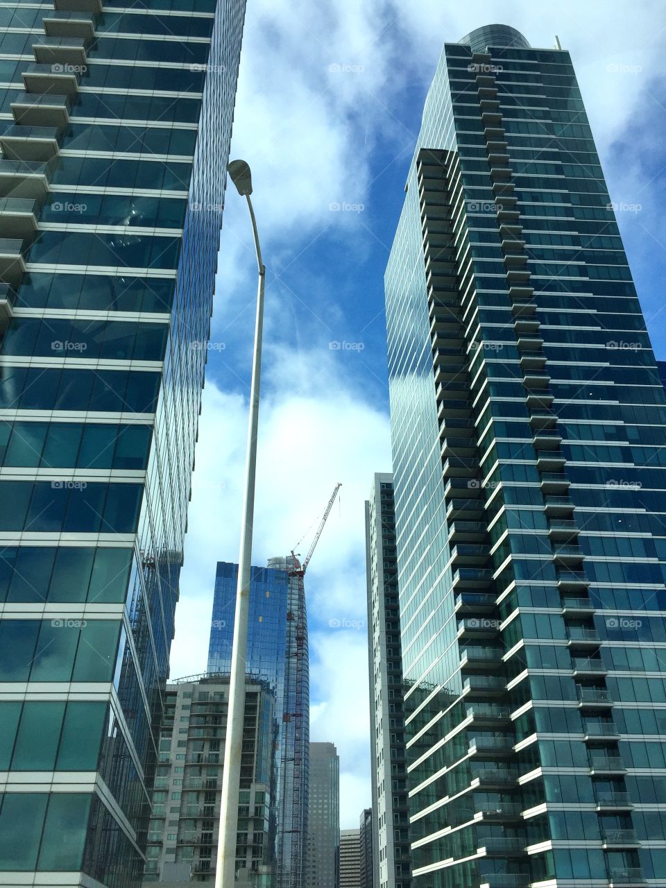 Cityscape with skyscrapers 