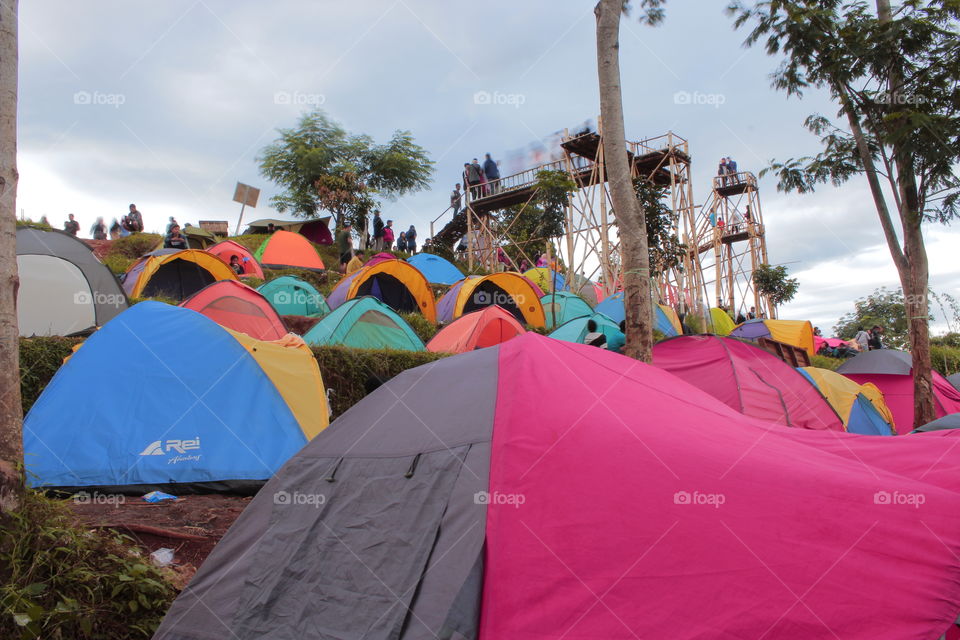 Camp at Bukit Pamoyanan Subang Indonesia