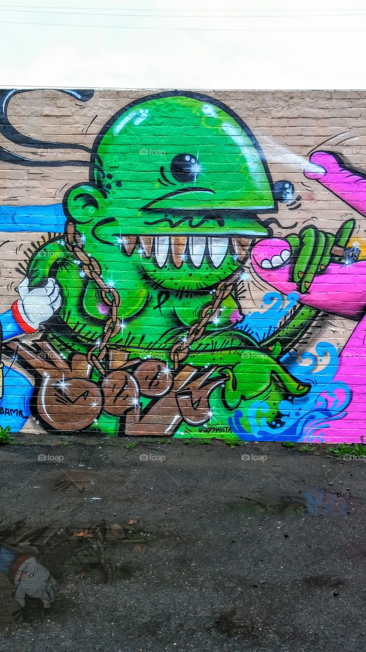 green graffiti