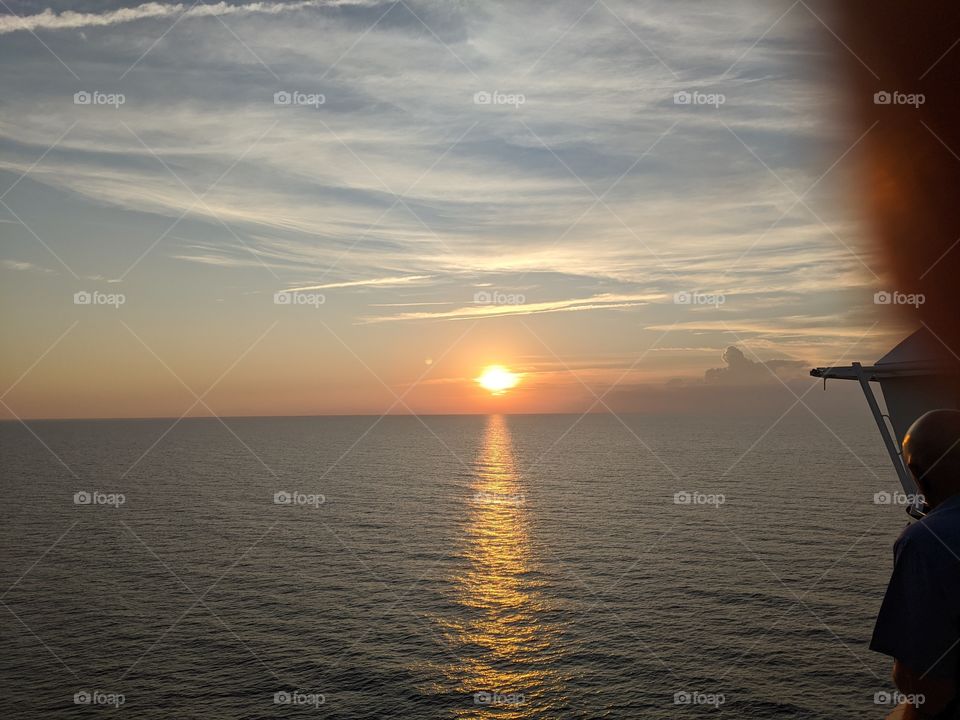 Sunset at sea