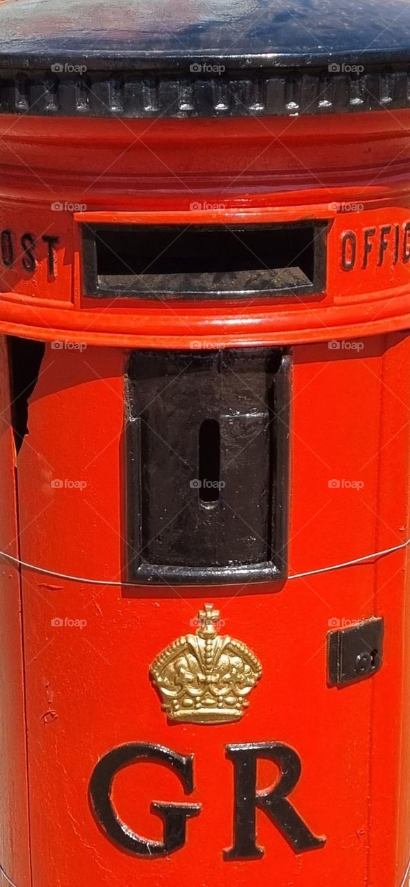 old red post box.