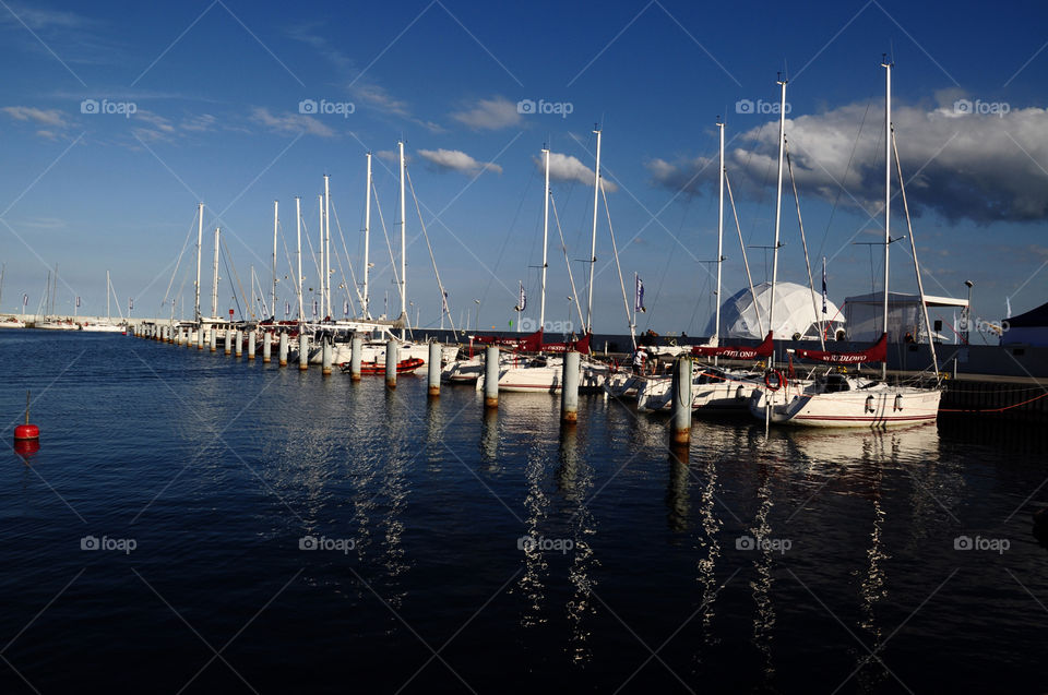 Sea, Water, Sailboat, Harbor, Yacht