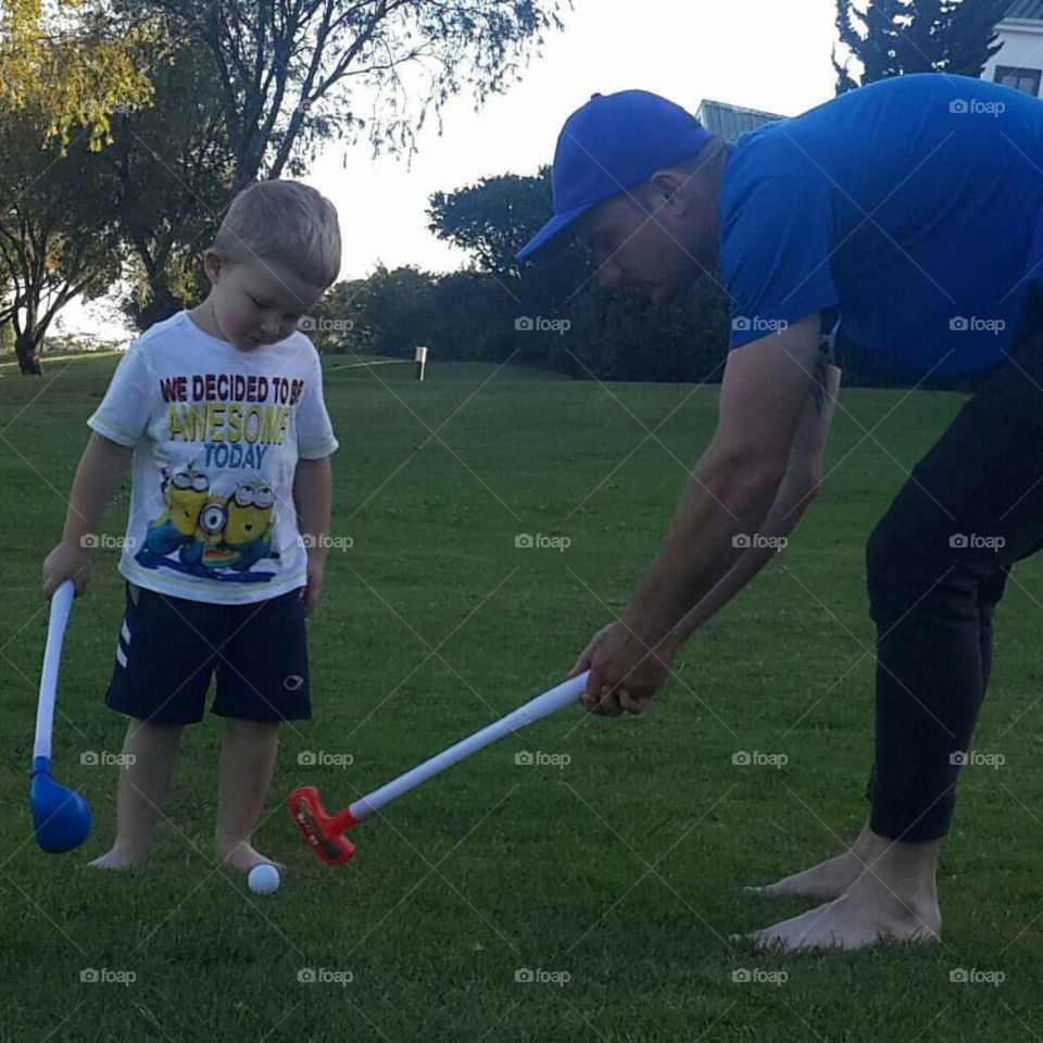 Golfing like a boss with my little nephew J 😎