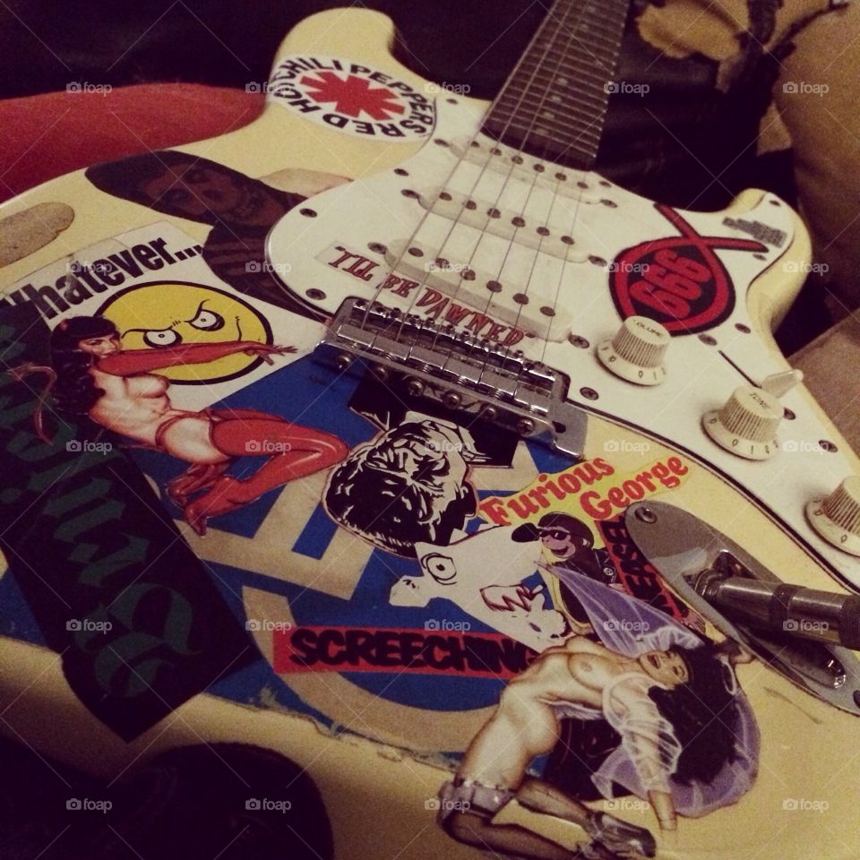 Fender guitar. 