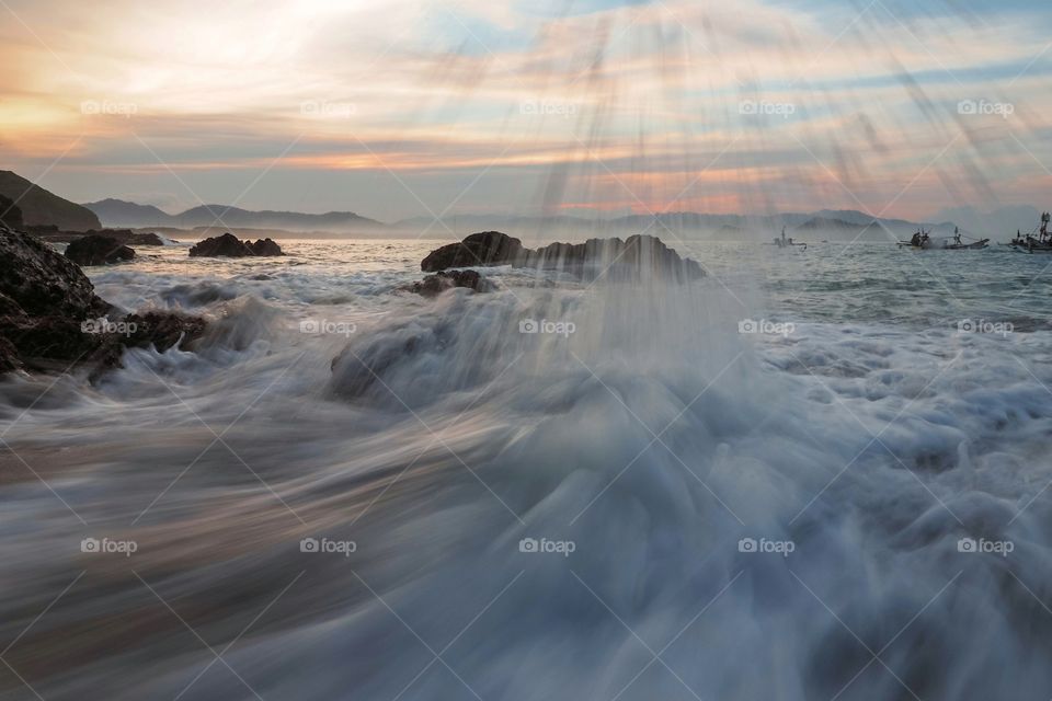 Papuma beach waves