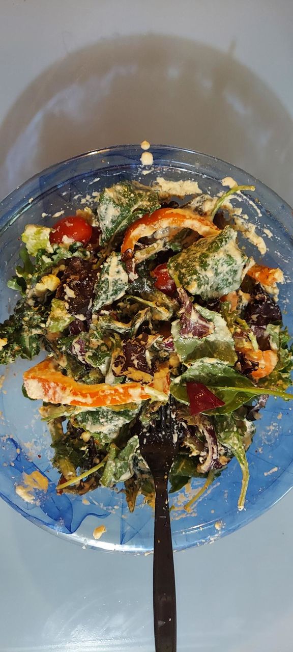 Salad 🥗! Yum With Home made dressing!