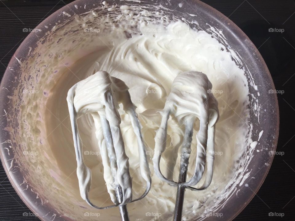 White whipped cream