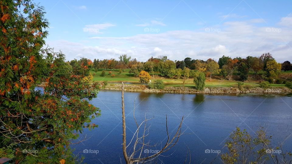 Riverside view autumn