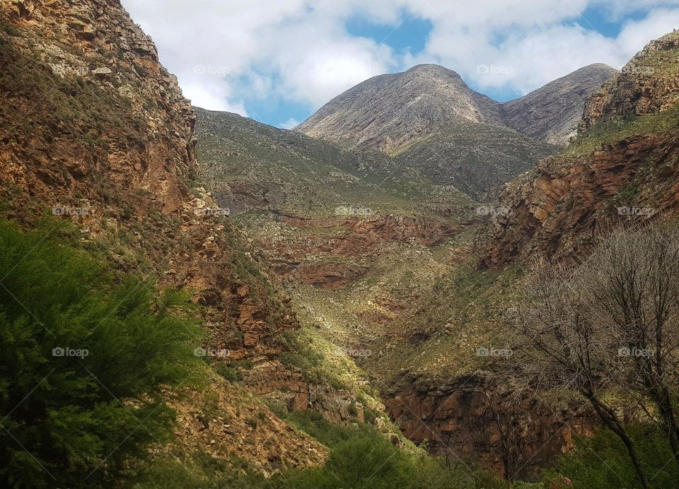 Meiringspoort beautiful landscape. South Africa.