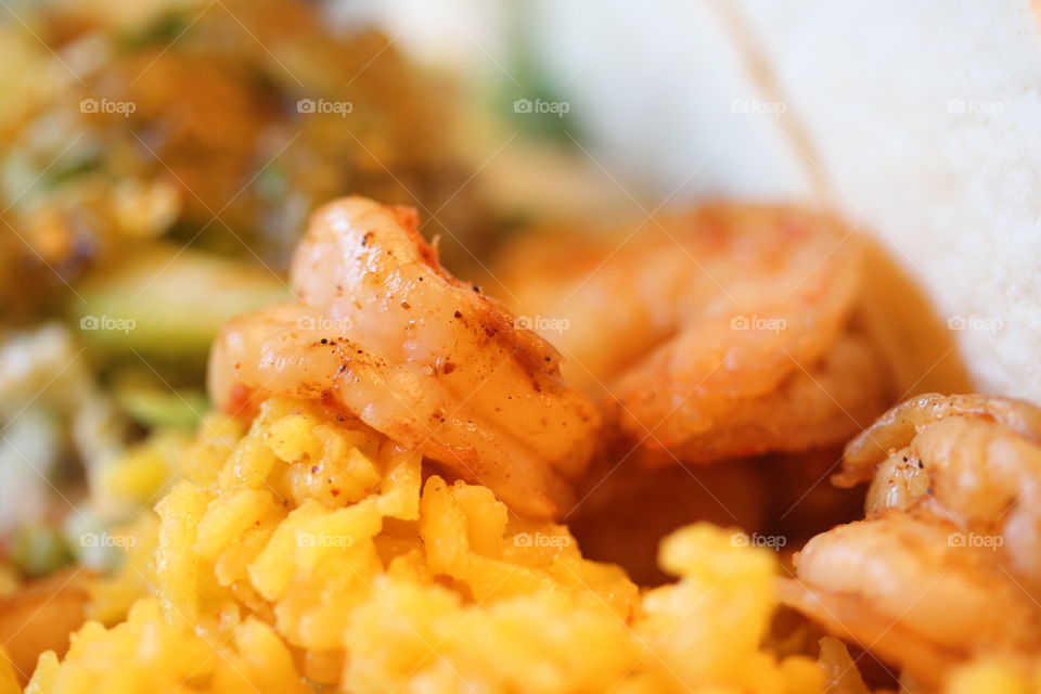 Spicy Shrimp and Yellow Rice