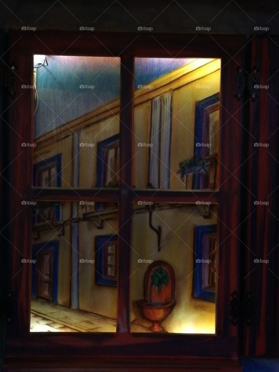 The photo of painted window