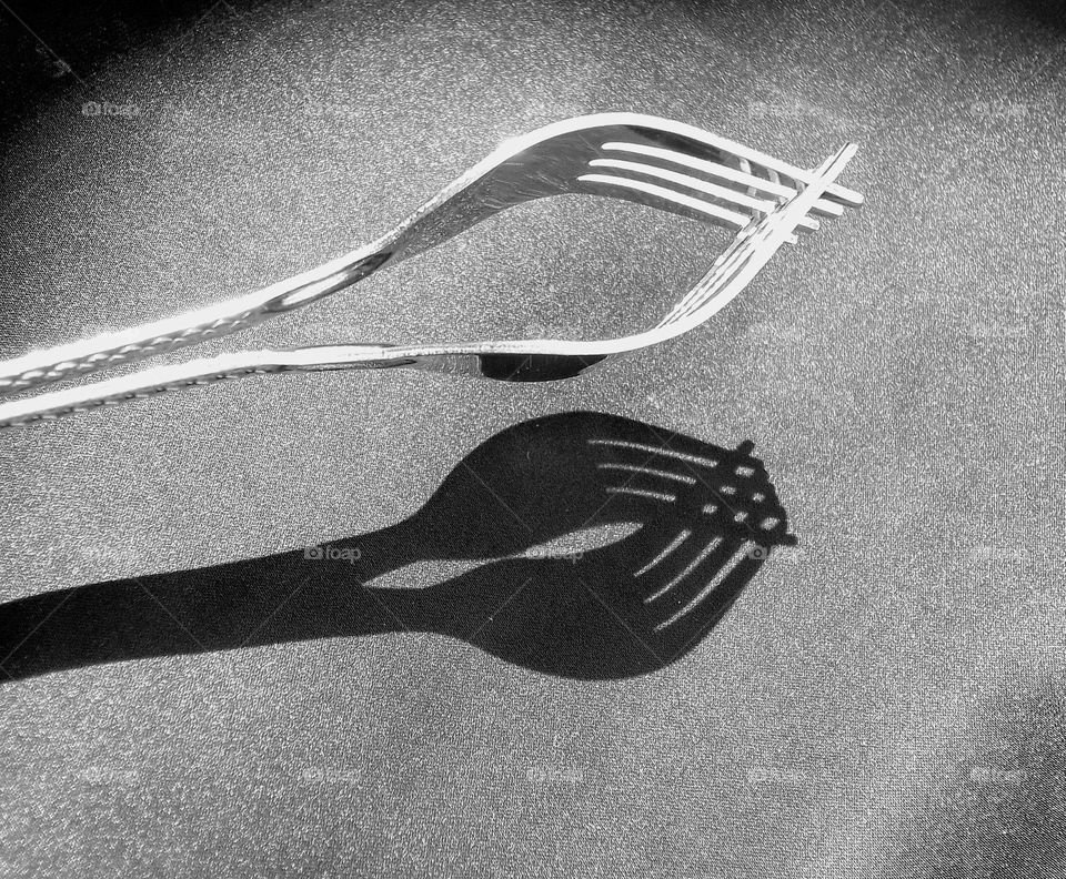 not ordinary, nice shot of fork shadow