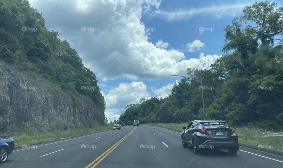 Car on road